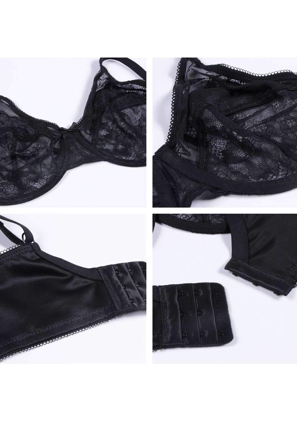 HSIA Women's Minimizer Bra Full Coverage Lightly Unlined Bra Plus Size Underwire  Full Figure Bras 36DD Shining Black at  Women's Clothing store