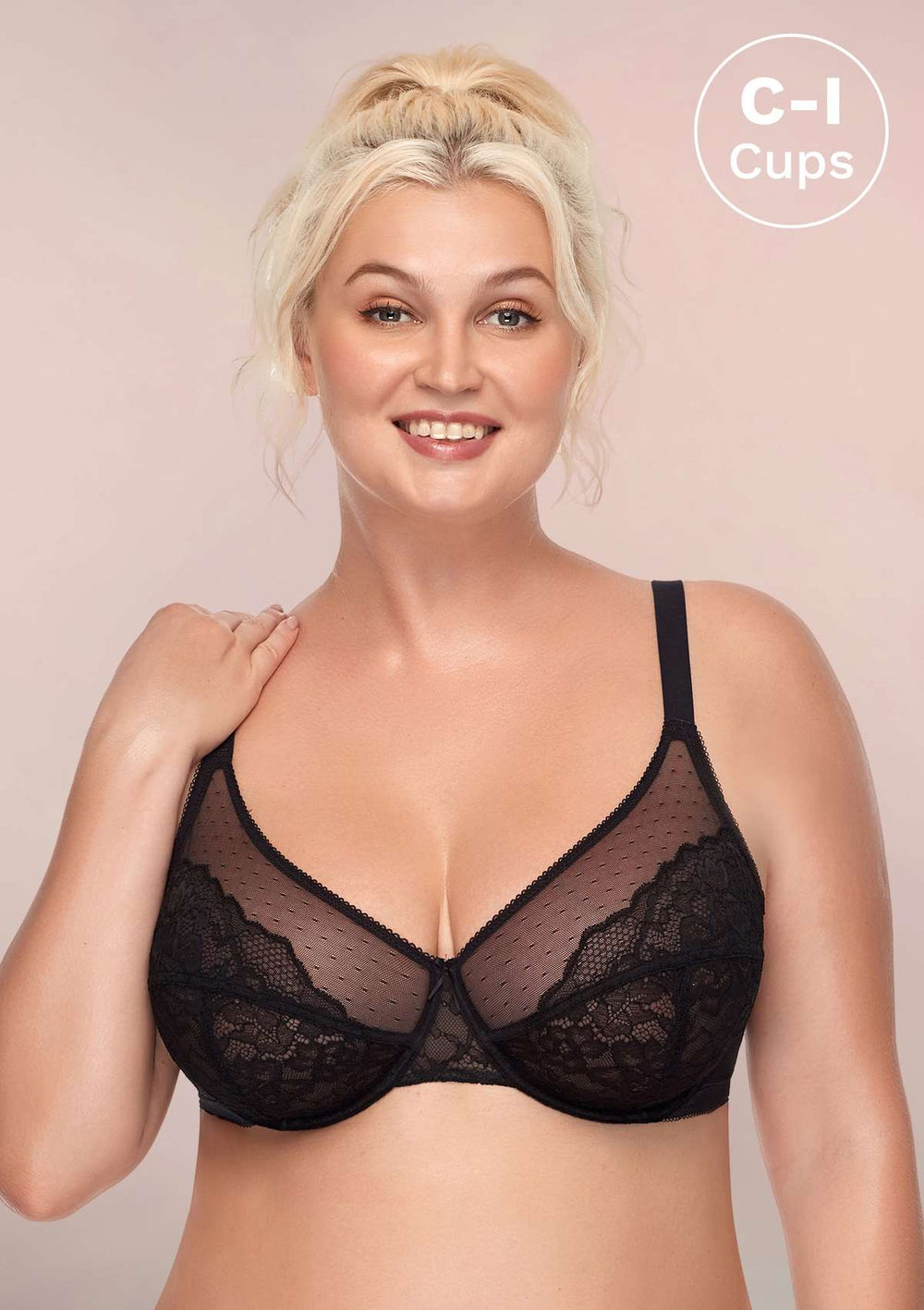 Bras For Women No Underwire Lace Lingerie Underwire Lace Floral Unlined  Plus Size Full Coverage Black Full Figure 34/75C 