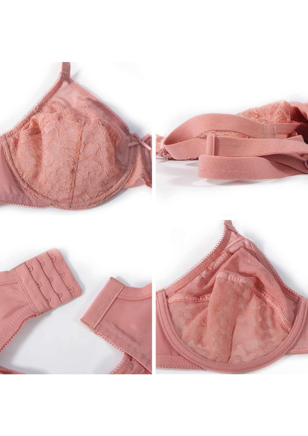 HSIA Enchante Lace Panties and Bra Set: Underwire Bra No Padding