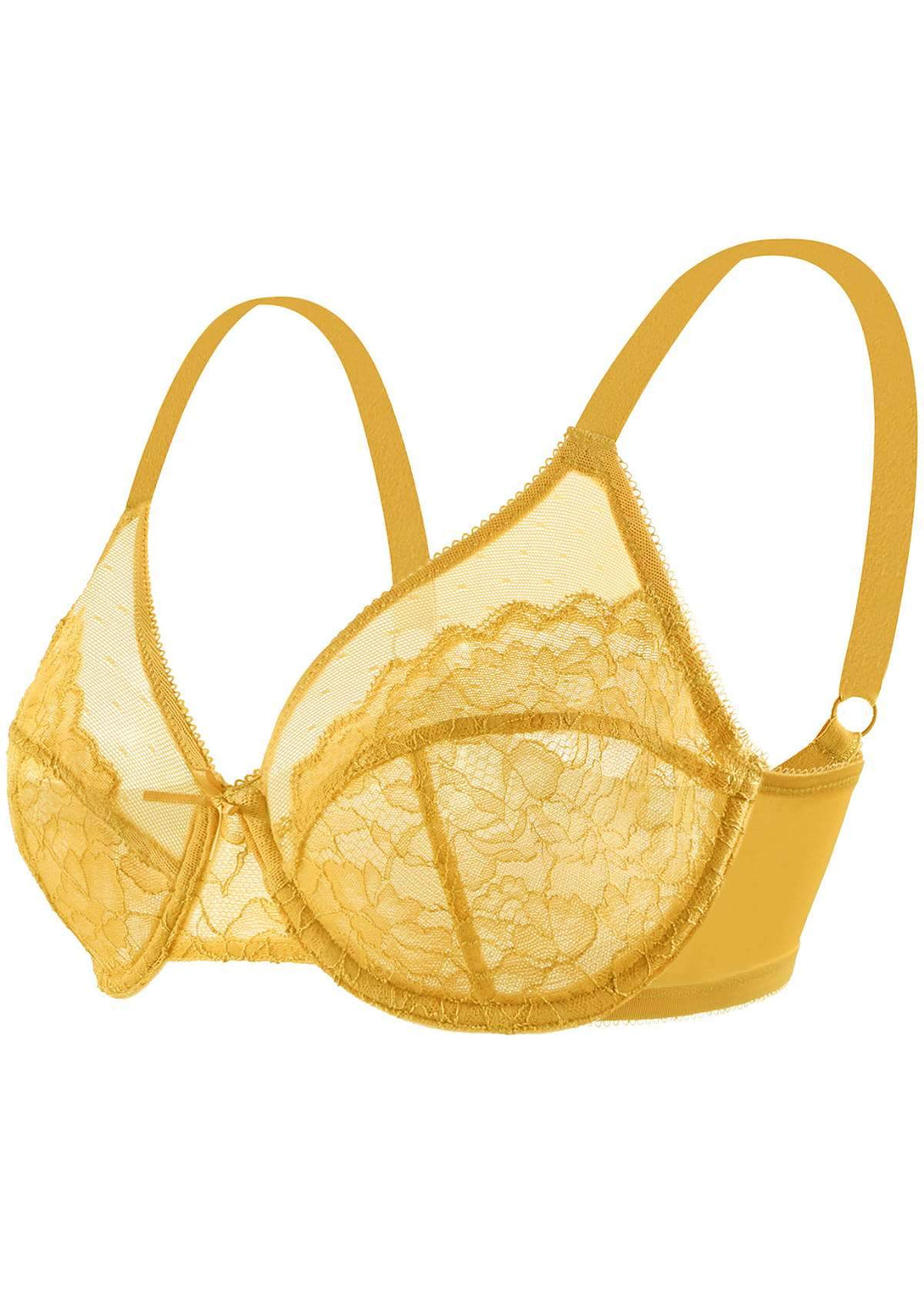 HSIA HSIA Petal Vine Yolk Yellow Lace Underwire Bra