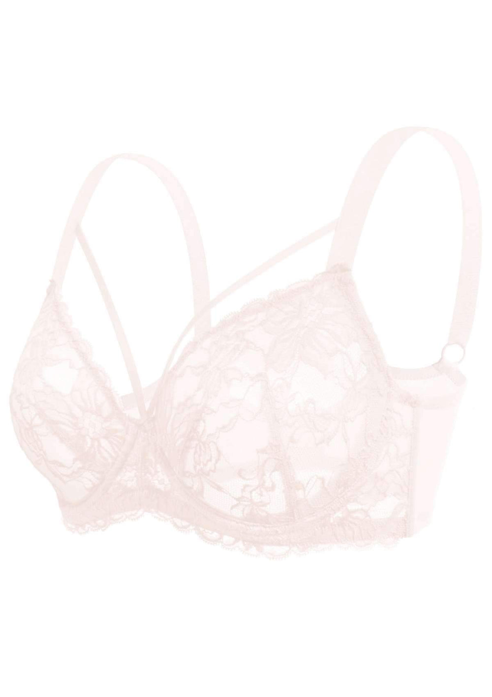 Hestia Women's Comfort Lace Wirefree Bra - Light Pink - Size 24D