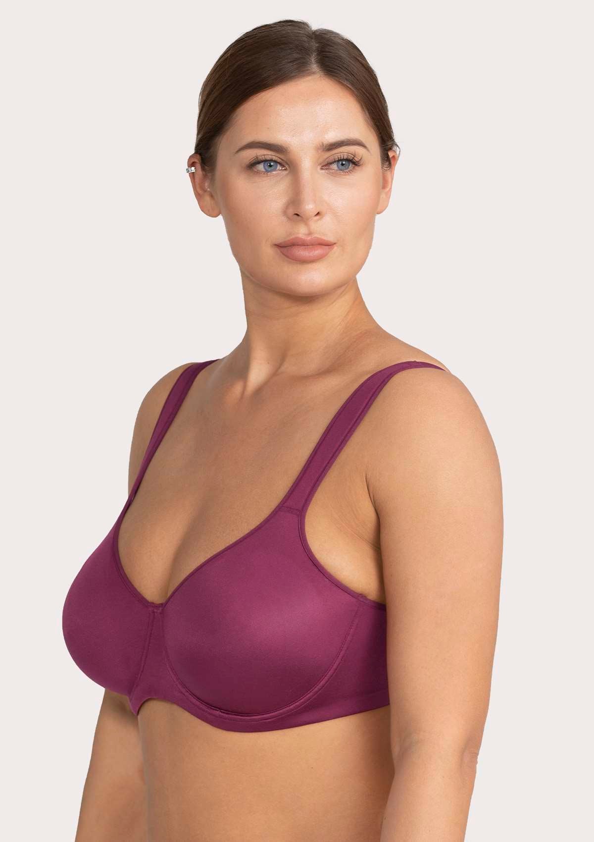 Red Unlined Full Coverage Bra | HSIA