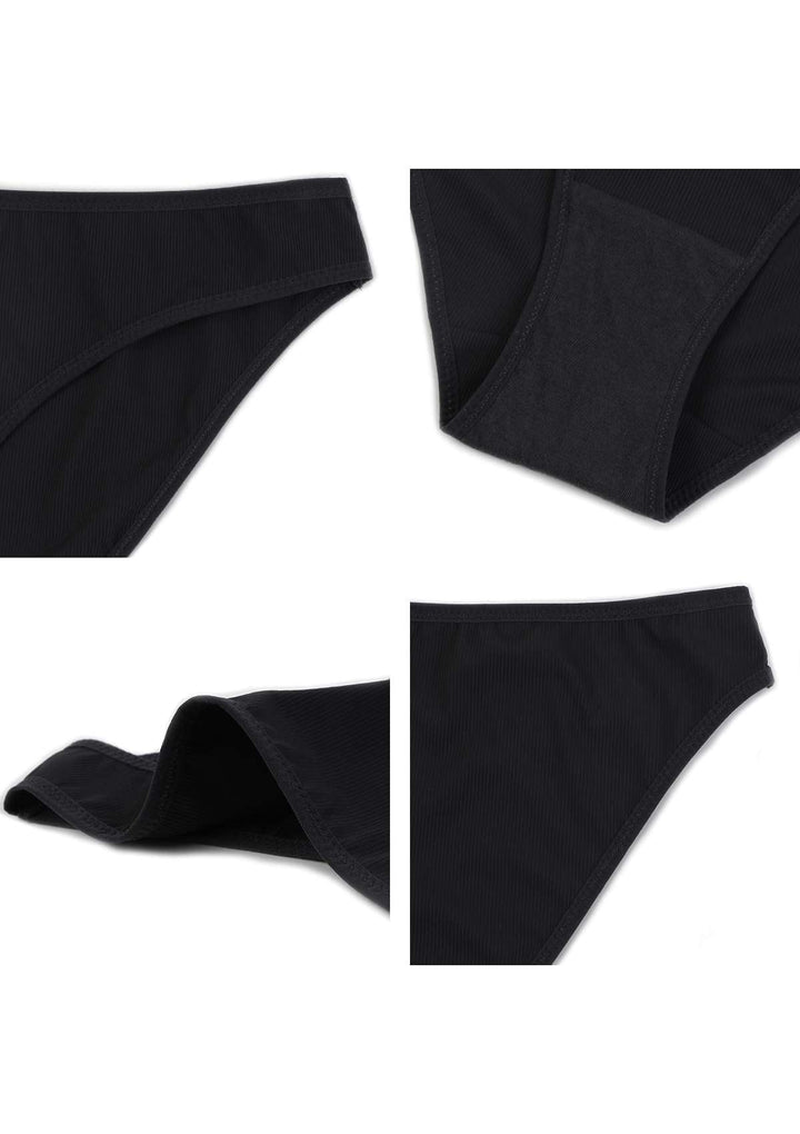 HSIA HSIA Ribbed Knit Cotton Brief Underwear 3 Pack