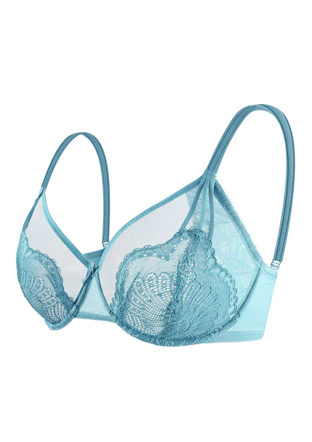 Buy online Floral Lace Minimizer Bra from lingerie for Women by