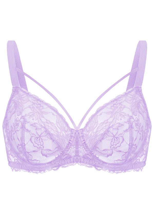 Pretty In Petals Baby Pink Unlined Strappy Lace Bra