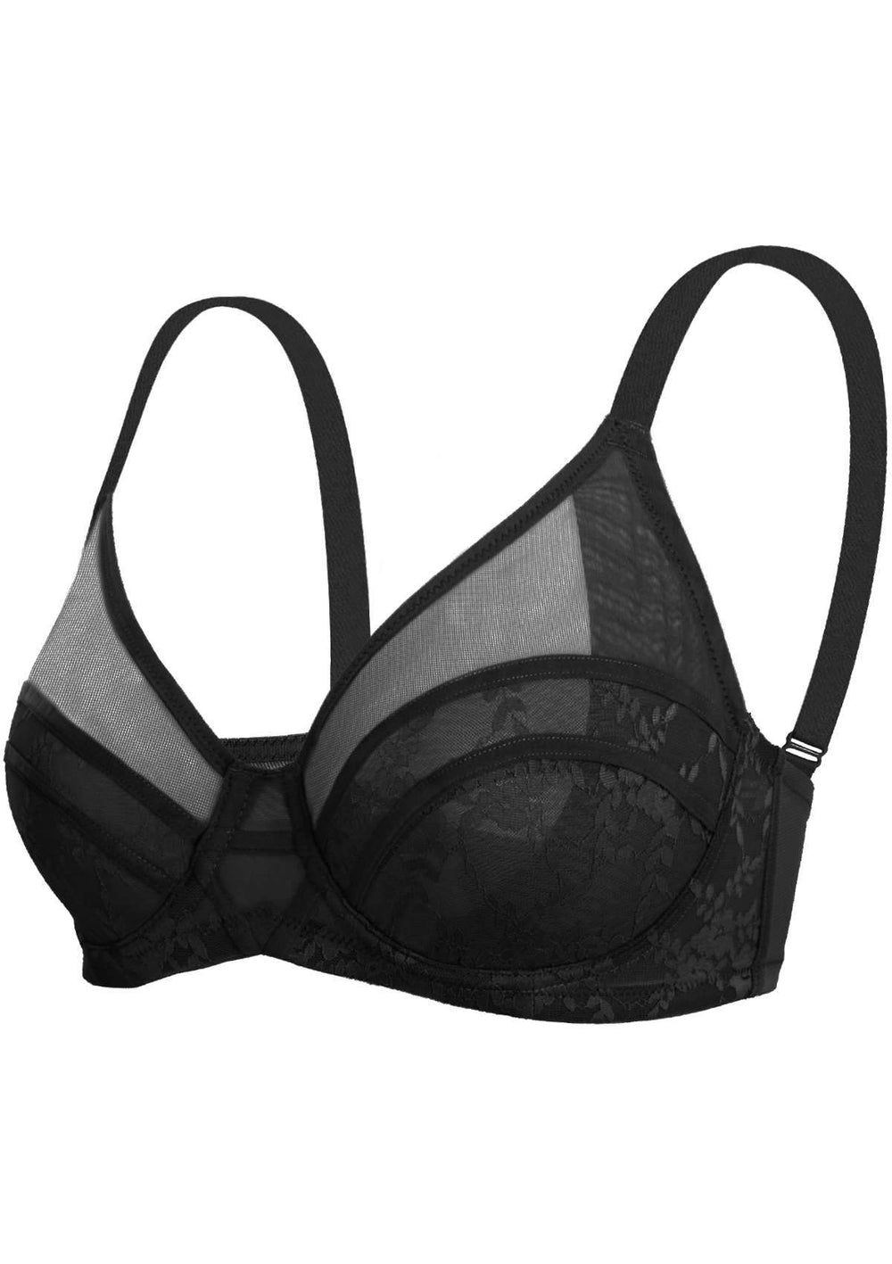 Womens Bras Underwire Lace Sheer Unpadded Bralette See Through