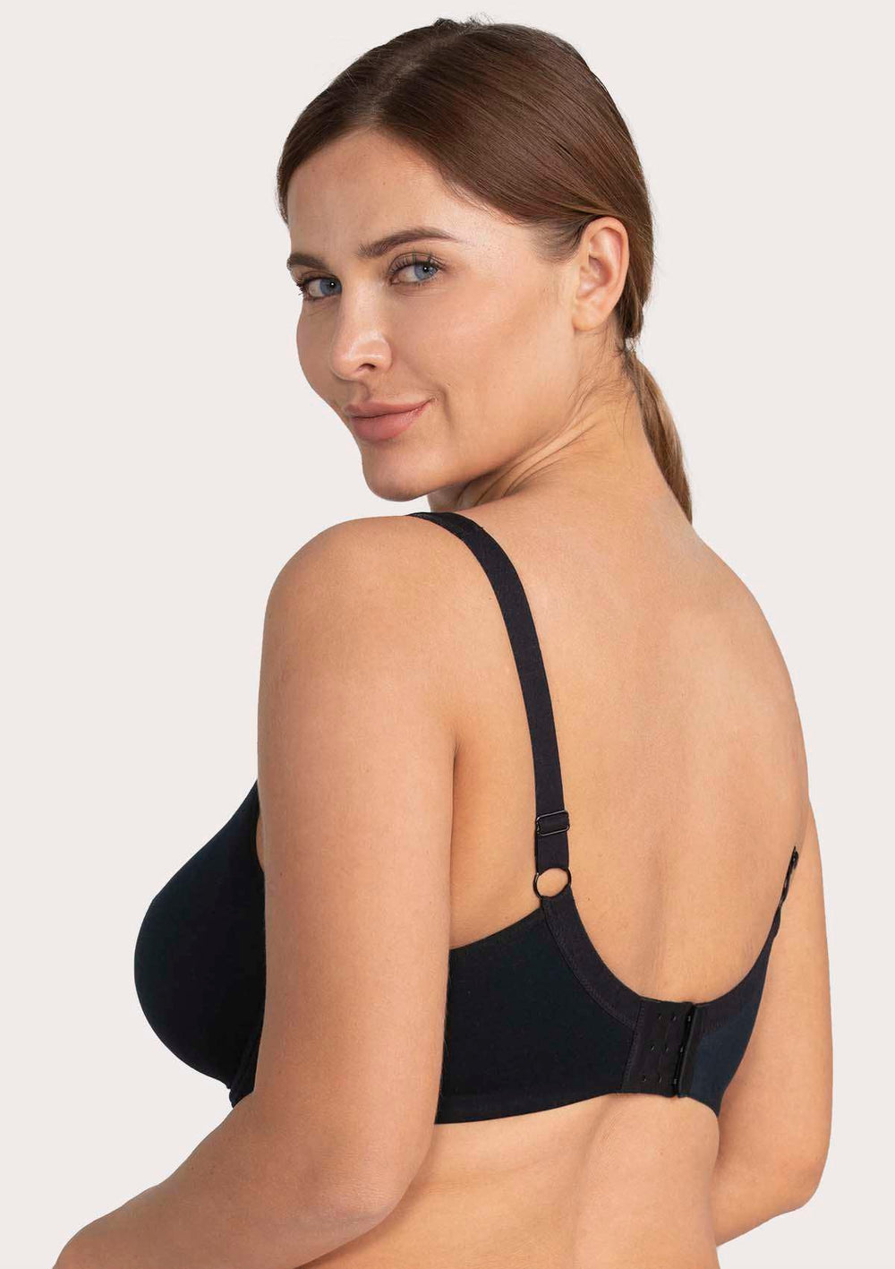  Womens Plus Size Full Coverage Underwire Unlined Minimizer  Lace Bra Beige 40DD