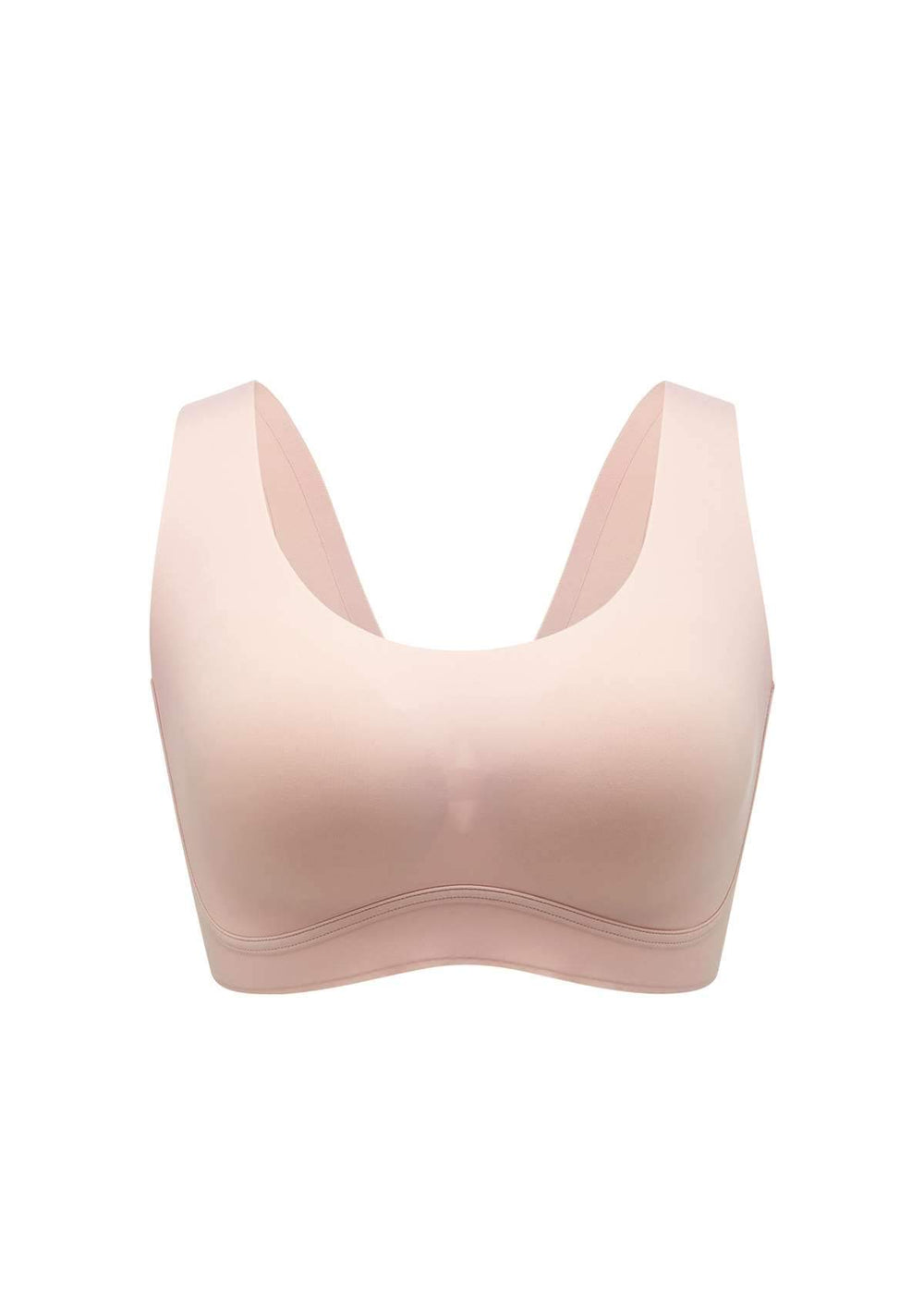 harmtty Women Solid Color Padded Wireless Seamless Bra Lace Push