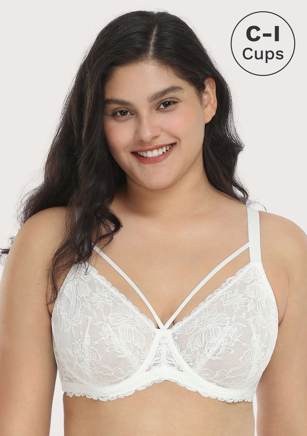 Cacique Womens 46C Unlined full Coverage No-Wire Bra Ivory